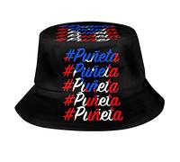 Bucket Hat Bandiera di Porto Rico Pieghevole Cappello da Secchio Protezione del Sole Cappellino per Calcio Caccia Spiaggia