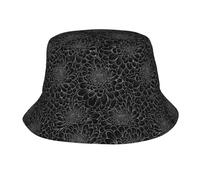 Bucket Hat Bellissimi Fiori Bianchi E Neri Classico Cappello da Secchio Impermeabile Cappellino per Calcio Summer Escursionismo
