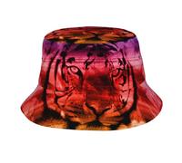 Bucket Hat Colorful Tiger Head Cappelli alla Pescatora Unisex Cappello da Pescatore Double-Side Cappello da Pesca per Escursionismo Sport Campeggio