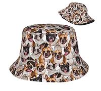 Bucket Hat Cucciolo Felice di Bulldog Francese Unisex Cappello da Secchio Protezione del Sole Cappello da Pescatore per Viaggi Golf Sport