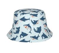 Bucket Hat Cute Shark Cute Funny Cappelli alla Pescatora Confortevole Cappello da Pescatore Vintage Cappello da Pesca per Sport Viaggio Campeggio