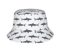 Bucket Hat Cute Shark Cute Funny Cappello da Pesca Confortevole Cappello da Pescatore Classico Cappelli alla Pescatora per Sport Viaggio Campeggio