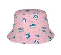 Bucket Hat Cute Shark Cute Funny Cappello da Pesca Vintage Cappello da Pescatore Classico Cappelli alla Pescatora per Sport Viaggio Campeggio