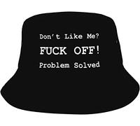 Bucket Hat Dont Like Me, Fuck off, Problem Solved Cappellos A Secchiello Unisex Cappello da Pesca Moda Cappello da Pescatore per Sport Escursionismo Campeggio