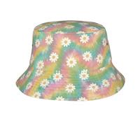 Bucket Hat Fiori di Margherita Tie-Dye Classico Cappello da Secchio Pieghevole Cappello da Pescatore per Caccia Summer Campeggio
