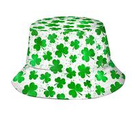 Bucket Hat Giorno di San Patrizio Verde Reversibile Cappellino Classico Cappello da Secchio per Pesca Caccia Sport