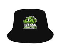 Bucket Hat Green Angry Lizard Head Cappello da Pesca Double-Side Cappello da Pescatore Unisex Cappelli alla Pescatora per Viaggio Campeggio Sport