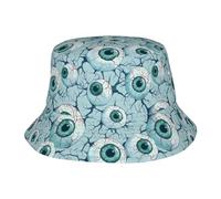 Bucket Hat Horror Eyeballs Cappelli alla Pescatora Vintage Cappello da Pescatore Double-Side Cappello da Pesca per Sport Viaggio Campeggio