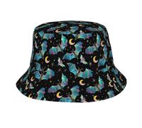 Bucket Hat Horror Gothic Bats Cappelli alla Pescatora Vintage Cappello da Pescatore Double-Side Cappello da Pesca per Sport Viaggio Campeggio