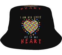 Bucket Hat I Am His Voice He Is My Heart Autism Awareness Cappellos A Secchiello Moda Cappello da Pescatore Traspirante Cappelli alla Pescatora per All'Aperto Viaggio Sport