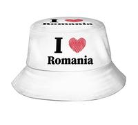 Bucket Hat I Love Romania Cappelli alla Pescatora Classico Cappellos A Secchiello Pieghevole Cappello da Pesca per All'Aperto Summer Sport
