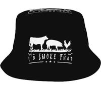 Bucket Hat I'd Smoke That Patriot BBQ Barbeque Cook Chef Cappelli alla Pescatora Unisex Cappellos A Secchiello Traspirante Cappellos Pescatore per All'Aperto Summer Sport