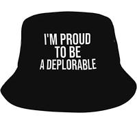 Bucket Hat I'm Proud To Be A Deplorable Cappello da Pescatore Pieghevole Cappelli alla Pescatora Protezione del Sole Cappellos A Secchiello per Sport Summer Viaggio