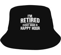 Bucket Hat I'm Retired Every Day Is Saturday Cappelli alla Pescatora Pieghevole Cappello da Pescatore Moda Cappello da Pesca per Escursionismo All'Aperto Sport