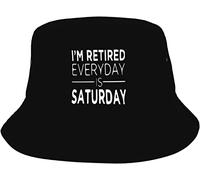 Bucket Hat I'm Retired Every Day Is Saturday Cappelli alla Pescatora Unisex Cappello da Pescatore Vintage Cappello da Pesca per All'Aperto Sport Summer