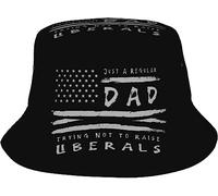 Bucket Hat Just A Regular Dad Trying Not To Raise Liberals Cappelli alla Pescatora Casual Cappello da Pescatore Moda Cappello da Pesca per All'Aperto Summer Escursionismo