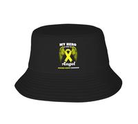 Bucket Hat My Hero Is Now My Angel Sarcoma Awareness Cappello da Pesca Confortevole Cappello da Pescatore Pieghevole Cappelli alla Pescatora per Sport Campeggio Viaggio
