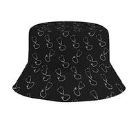 Bucket Hat Nurse Medical Theme Cappelli alla Pescatora Double-Side Cappello da Pescatore Pieghevole Cappello da Pesca per Viaggio Campeggio Sport