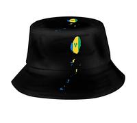 Bucket Hat Saint Vincent& The Grenadines Terrain Map Cappelli alla Pescatora Moda Cappello da Pescatore Pieghevole Cappellos A Secchiello per Campeggio Escursionismo Sport