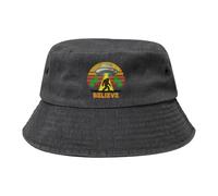 Bucket Hat Sasquatch And UFO Alien Believe Bigfoot for Vintage Cappelli alla Pescatora Vintage Cappello da Pesca Traspirante Cappello da Pescatore per Sport Viaggio Campeggio