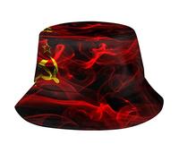 Bucket Hat Smoke Flag of The Soviet Union Cappelli alla Pescatora Unisex Cappellos A Secchiello Moda Cappellos Pescatore per Escursionismo Campeggio All'Aperto