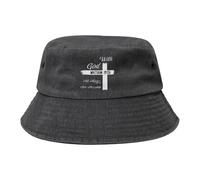 Bucket Hat with God all Things Are Possible for Vintage Cappelli alla Pescatora Vintage Cappello da Pescatore Confortevole Cappello da Pesca per Campeggio Sport Viaggio