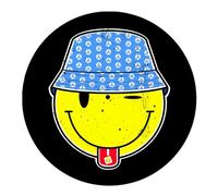 Bucket Head DJ Slipmat -Smiley Acid Face Rave EDM Acid House Music Techno Vinyl