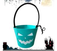 Bucket, Light Up Goody Buckets, 9,45 x 6,3 x 6,3 pollici Felt Tote Bags, Fluorescente Luminous Carriers with Handles for Kids Halloween Chocolates Snacks Goodies Party Supplies and Decorations