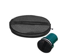 Bucket Mesh Lid - 5-Gallon Bucket Cover With Drawstring | Net Cover To Keep Leaves | Boat Trash Can Covers | Multi Purpose Angling Supplies Easy Opening Net For Gardening Hunting Construction Site Gar