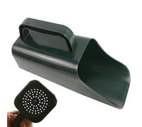Bucket Scoop, Small Soil Shovel, Ergonomic Handle Design, Lightweight Construction for Indoor Gardening, Plants and Flower Pot Use, 8.46x3.54 inches, Black