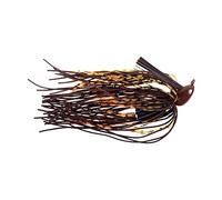 BUCKEYE LURES Mop-Jig con calza in gomma pesante Living, doppio sonaglio e gancio Mustad Flippin' | Esca persico durevole e infrangibile | Marrone/Arancione, 1/2 oz