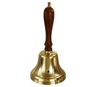 Buckingham Solid Hand Bell, Dinner Bell, Reception, Scuola Bell, Last Order Campana, Biblioteca Bell, Pub Bell - 13 cm, in Ottone