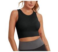 Buckle Bodysuit Bra for Women Longline Full Coverage Sports Bras Medium Impact Padded Training Crop Tops for Yoga Gym Cintura addominale donna Sexy, Nero , M