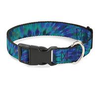 Plastic Clip Collar Tie Dye Green/Blue/Purple Large 15-24"