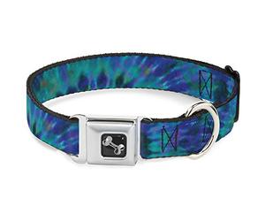 Buckle Down 18 - 81,3 cm Tie Dye Verde/Blu/Viola Collare Bone, Ampia Grande