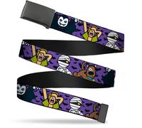 Buckle-Down 4075 Accessorie's Web Belt-Mini Scooby Doo Halloween/Bats Purple/Bla