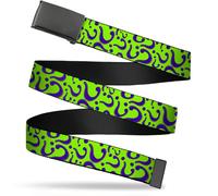 Buckle-Down 4075 Accessorie's Web Belt-Question Mark Scattered Lime Green/Purple