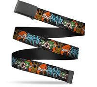Buckle-Down 4075 Accessorie's Web Belt-Scooby Doo Face/Paw & Crossbones Gray/Bla