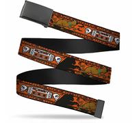 Buckle-Down 4075 Accessories Web Belt - Scooby Doo Running Chase Orange/Black/Wh