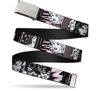 Buckle-Down 4075 Accessories Web Belt - Super Shield Floral Design White/Greens