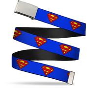 Buckle-Down 4075 Accessorie's Web Belt-Superman Shield Blue 1.0" Wide - Fits up