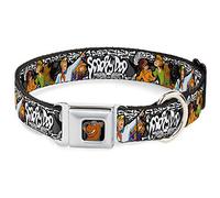 Buckle Down 9 - 38,1 cm sdc-Scooby Doo Face Full Color Nero Dog Collar