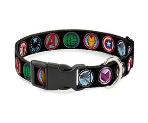 Buckle Down 9 Avenger Icone Nero/Multi Colore Marvel Avengers plastica Clip Collare