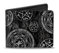 Buckle Down adulto unisex Wallet Supernatural Devil's Trap Pentagrams Grays/black/whit portafogli con doppia falda - multicolore - Taglia unica