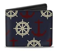 Buckle-Down Ancora Portafoglio Bifold da uomo, 4"x 8,9 cm