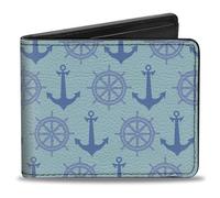 Buckle-Down Ancora Portafoglio Bifold da uomo, 4"x 8,9 cm