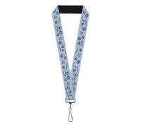 Buckle-Down Baldur's Gate III Lanyard, Baldurs Gate III Title Logo and Icons Blu