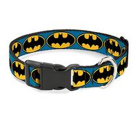 Buckle-Down Bat Signal3 - Collare con Clip in plastica, Misura S/9-15