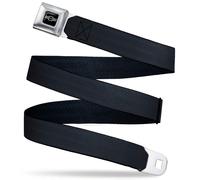 Buckle-Down Belt, Seatbelt Buckle Reclaimed Black Panel 1.5" Wide - Fits Pant Si