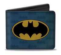 Bi-Fold Wallet Batman Signal/Bat Monogram Distressed Blues/Black/Yellow